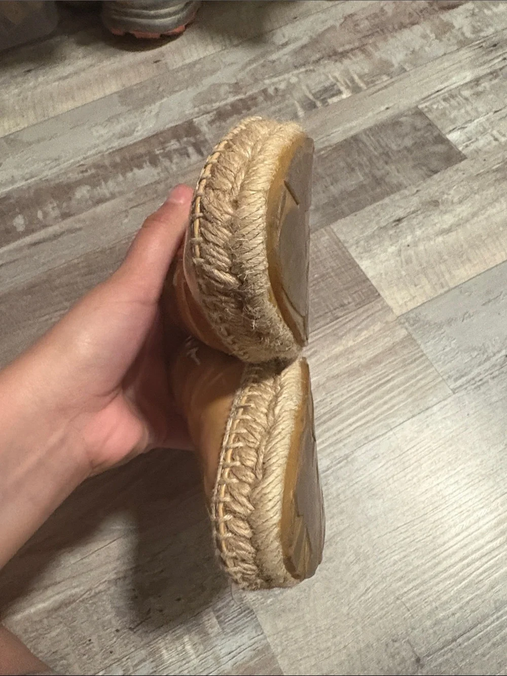 Carolina Herrera Patent Espadrille Loafers in Tan